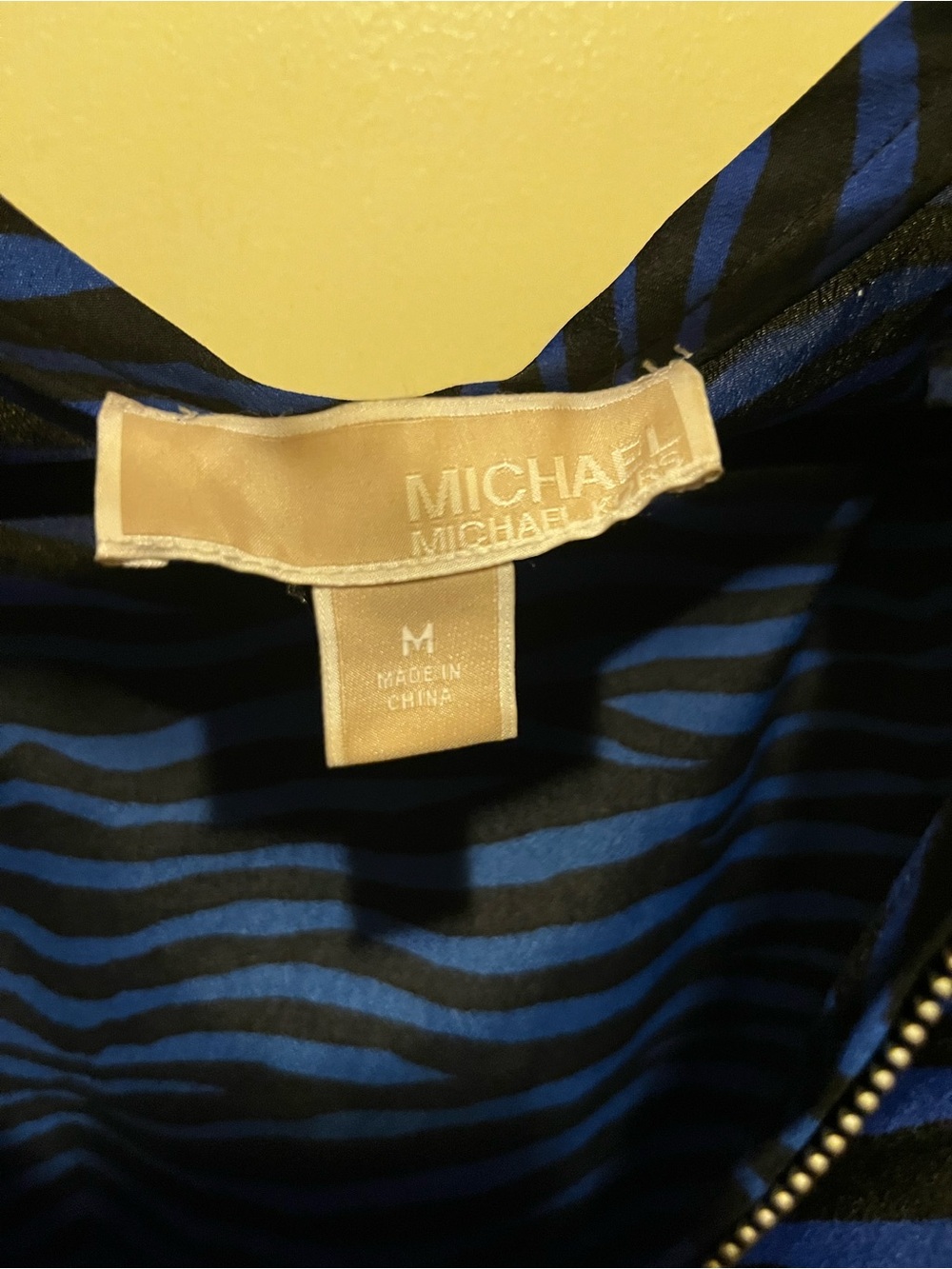 Michael Kors Blue and Black Striped Blouse
